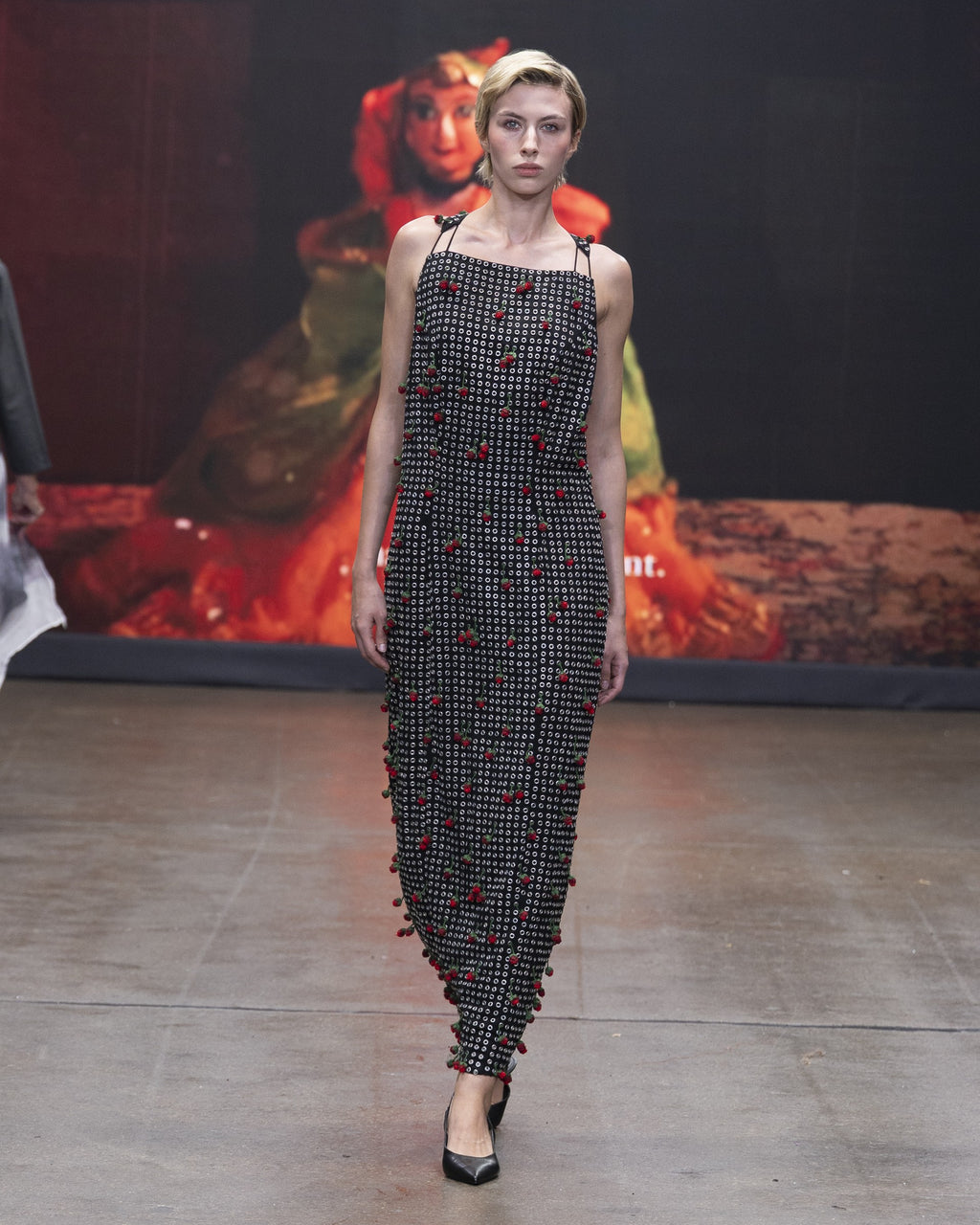Falling Rose Eyelet Gown