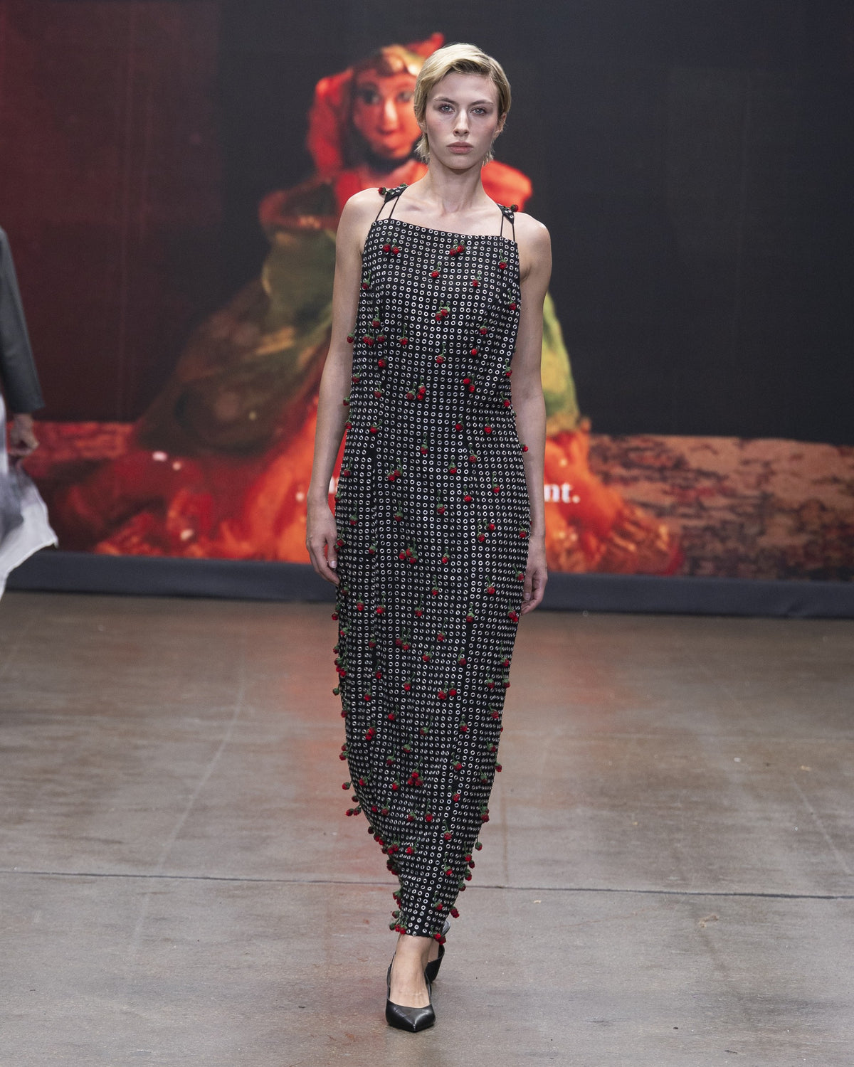 Falling Rose Eyelet Gown