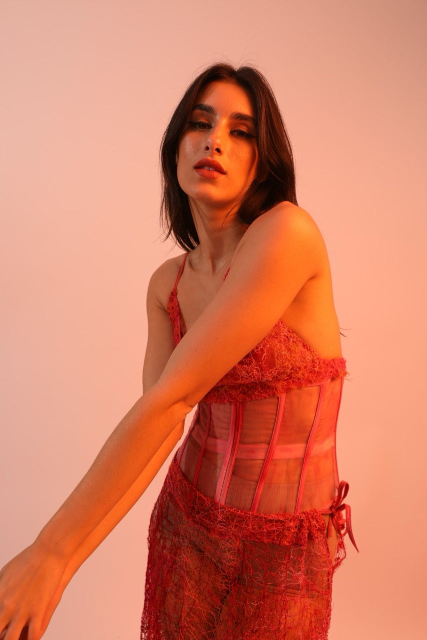 Dying in Roses Gown