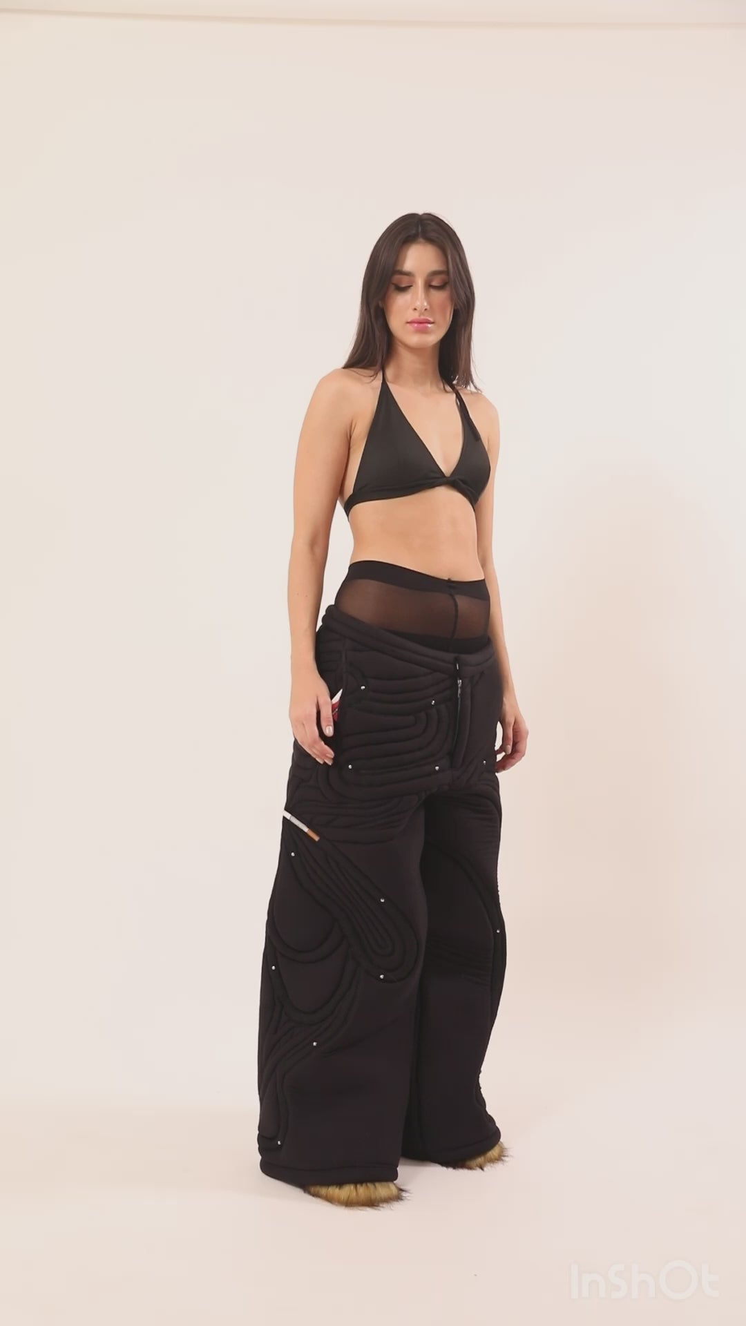 Quilted Cigarette Insert Pants